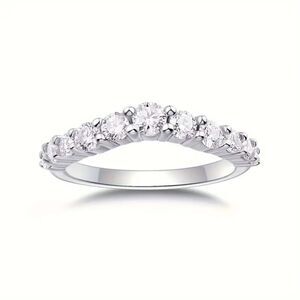 GRA Certified Ethical Diamond Moissanite Ring. 18kt White Gold Plated Size 6 NEW
